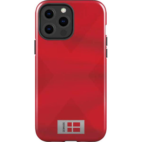 Denmark Soccer Flag iPhone 15 Pro Max Impact Case
